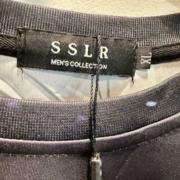 NWT -SSLR Unisex Rex Christmas Long Sleeve Shirt Black Graphic Print - Size XL - Picture 4 of 7